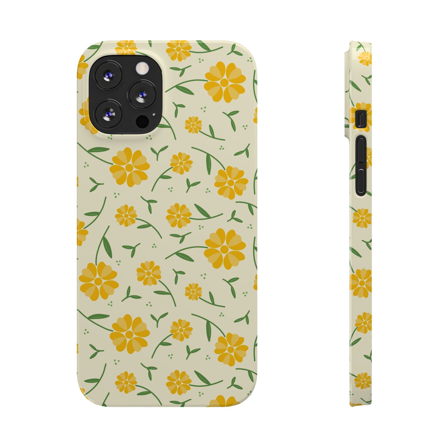 Bright Floral Slim Phone Cases, Summer Accessory, Phone Cover Gifts, Flower Print Cases, Cute Tech Accessories, Nature Lover Gift