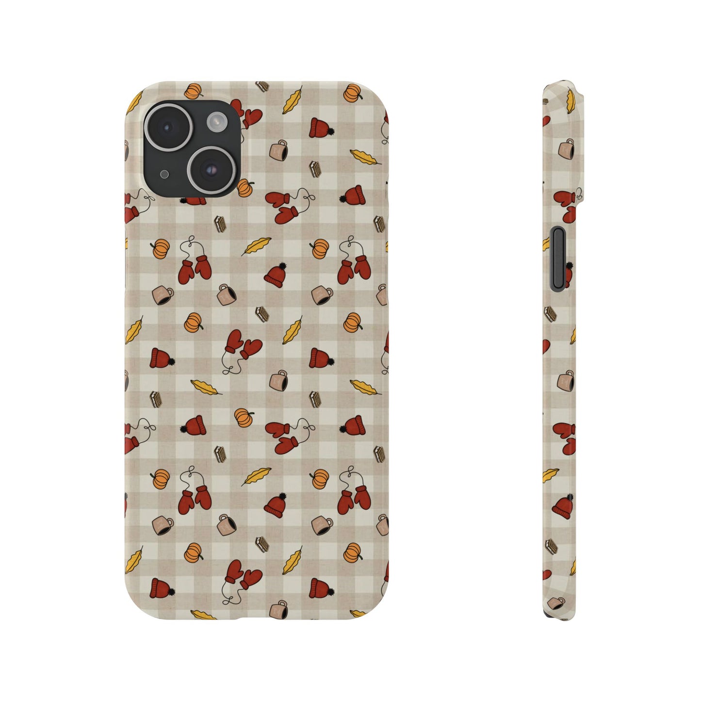 Autumn Leaves Slim Phone Case, Fall Accessories, Cute Phone Cover, Gift for Her, Seasonal Mobile Case