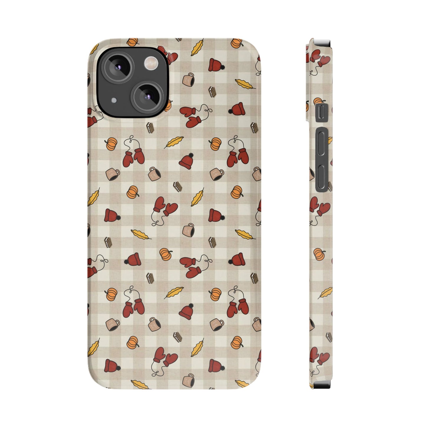 Autumn Leaves Slim Phone Case, Fall Accessories, Cute Phone Cover, Gift for Her, Seasonal Mobile Case