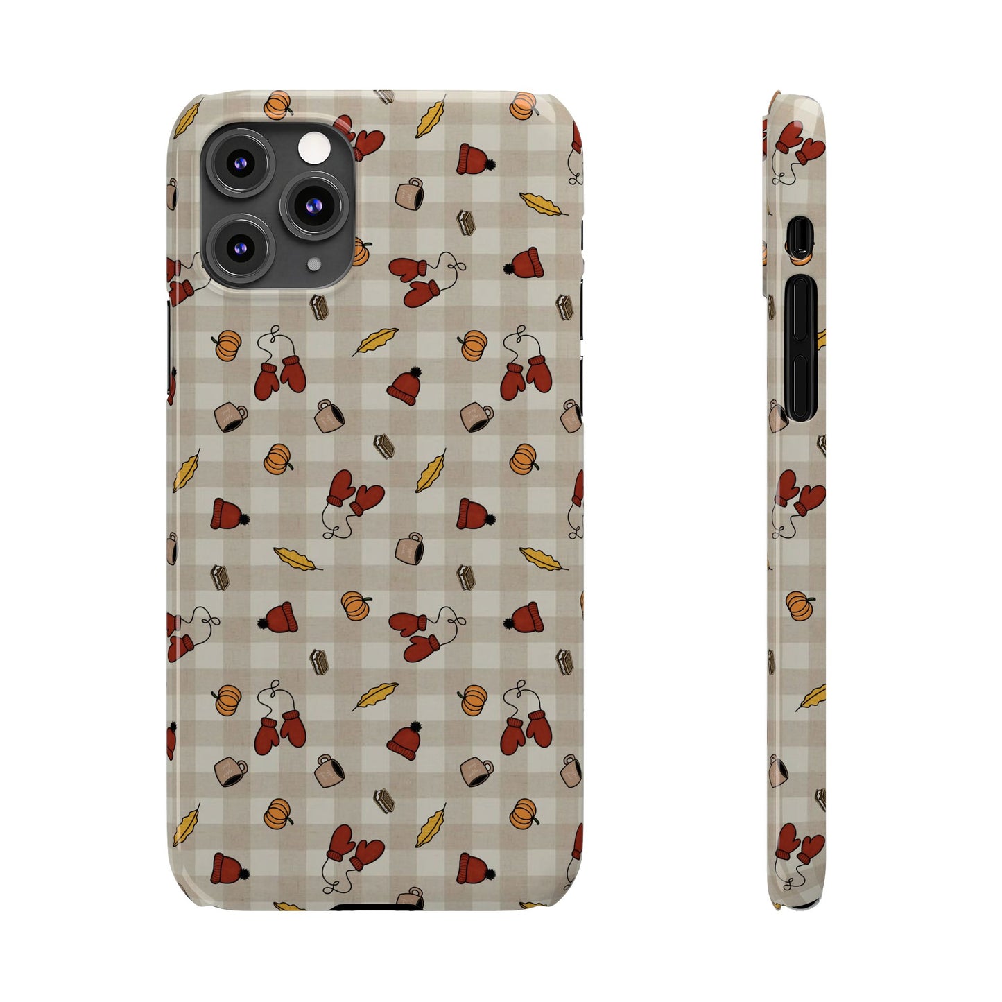 Autumn Leaves Slim Phone Case, Fall Accessories, Cute Phone Cover, Gift for Her, Seasonal Mobile Case