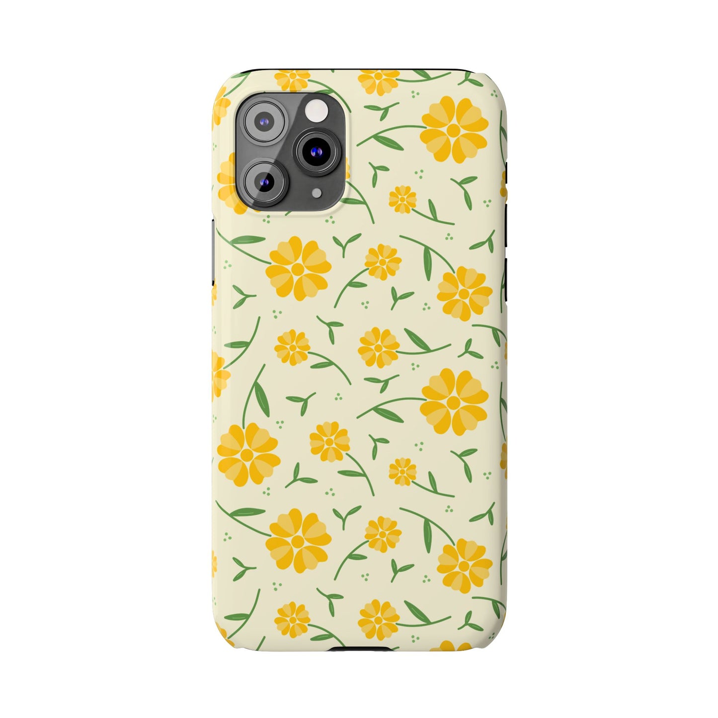 Bright Floral Slim Phone Cases, Summer Accessory, Phone Cover Gifts, Flower Print Cases, Cute Tech Accessories, Nature Lover Gift
