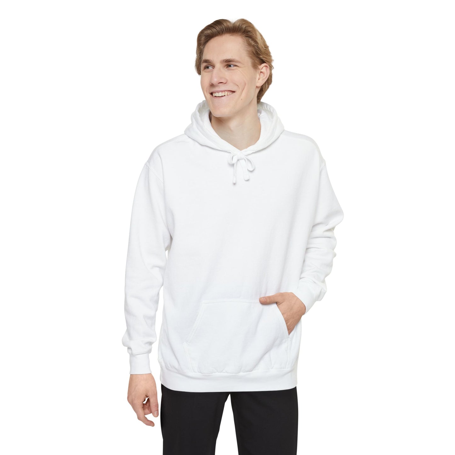 Classic White Hoodie — Garment-Dyed Unisex Pullover