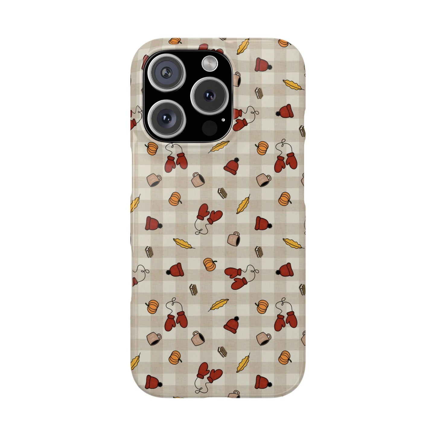 Autumn Leaves Slim Phone Case, Fall Accessories, Cute Phone Cover, Gift for Her, Seasonal Mobile Case