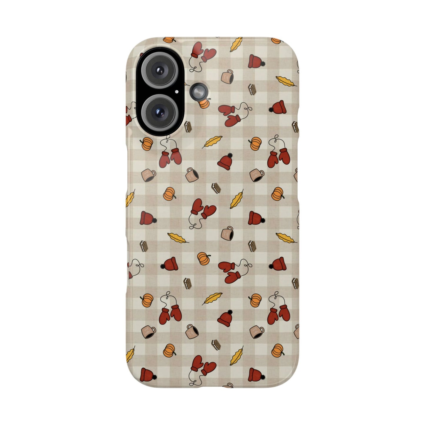Autumn Leaves Slim Phone Case, Fall Accessories, Cute Phone Cover, Gift for Her, Seasonal Mobile Case