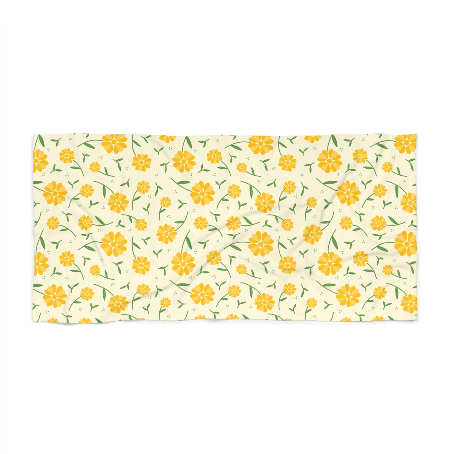 Sunny Floral Beach Towel, Summer Essential, Gift for Beach Lovers, Poolside Decor, Vacation Accessory, Outdoor Fun