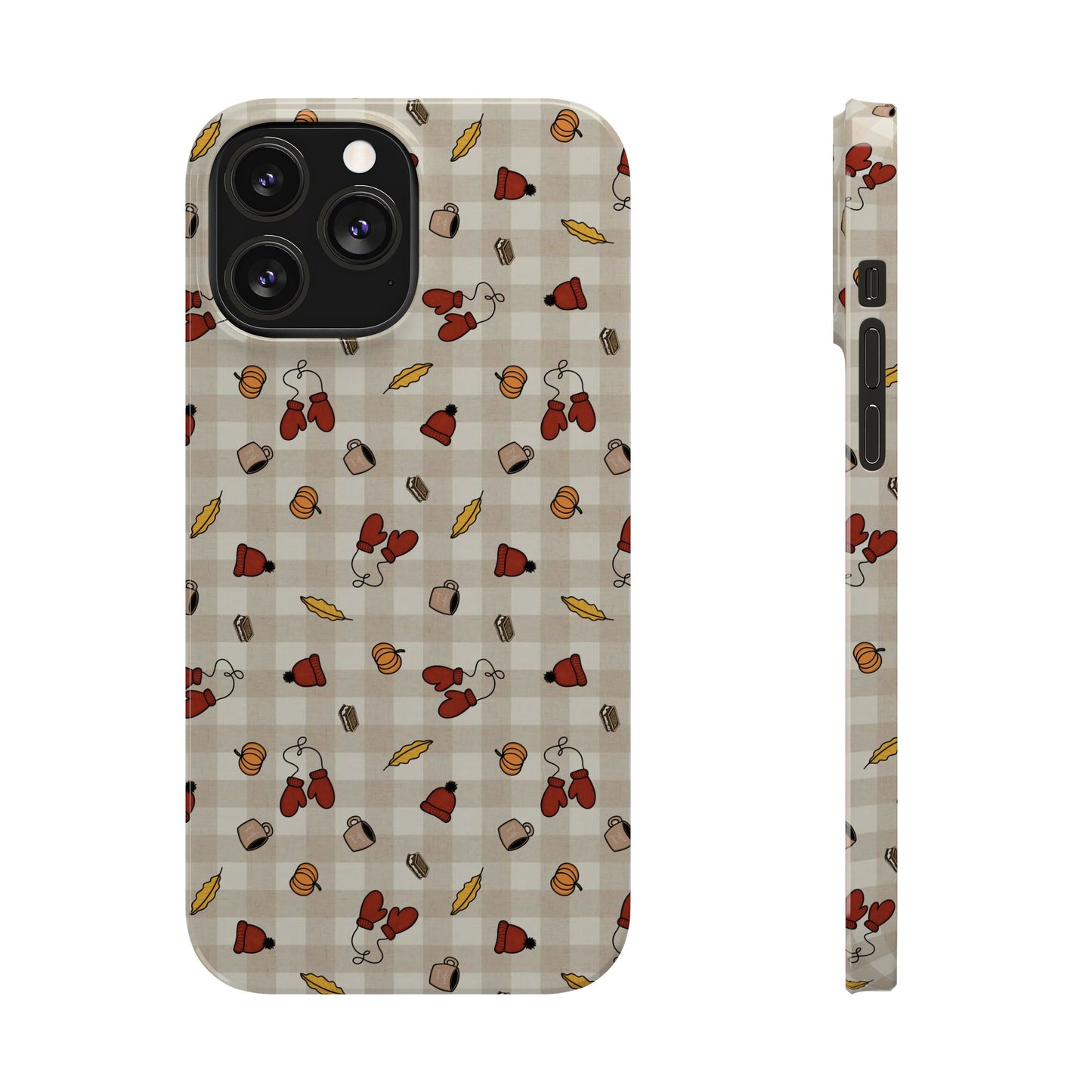 Autumn Leaves Slim Phone Case, Fall Accessories, Cute Phone Cover, Gift for Her, Seasonal Mobile Case