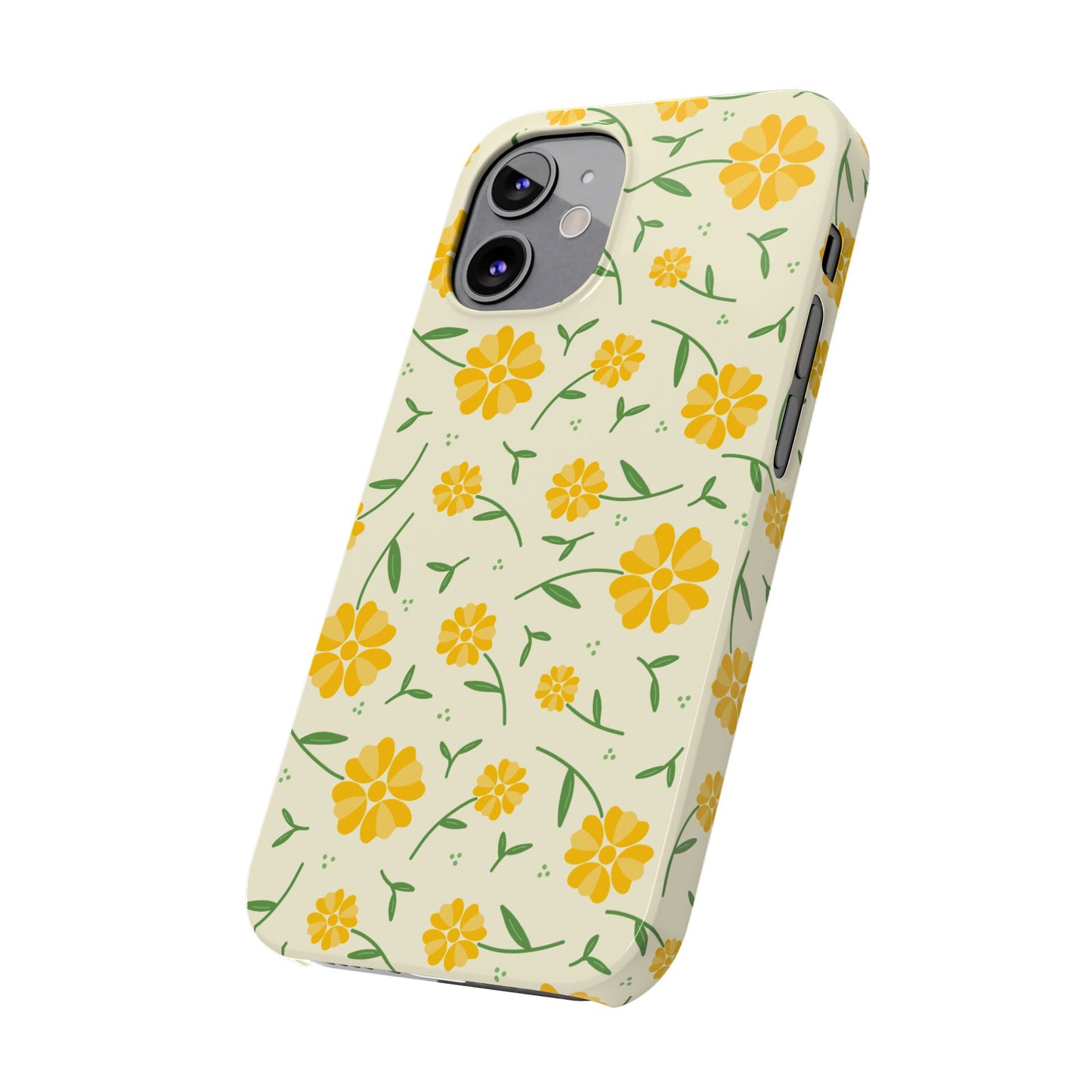 Bright Floral Slim Phone Cases, Summer Accessory, Phone Cover Gifts, Flower Print Cases, Cute Tech Accessories, Nature Lover Gift