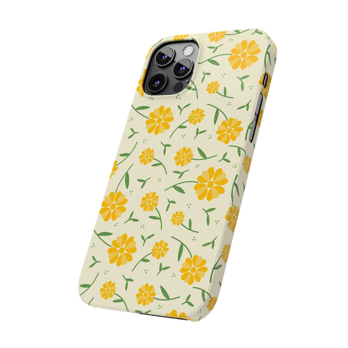 Bright Floral Slim Phone Cases, Summer Accessory, Phone Cover Gifts, Flower Print Cases, Cute Tech Accessories, Nature Lover Gift