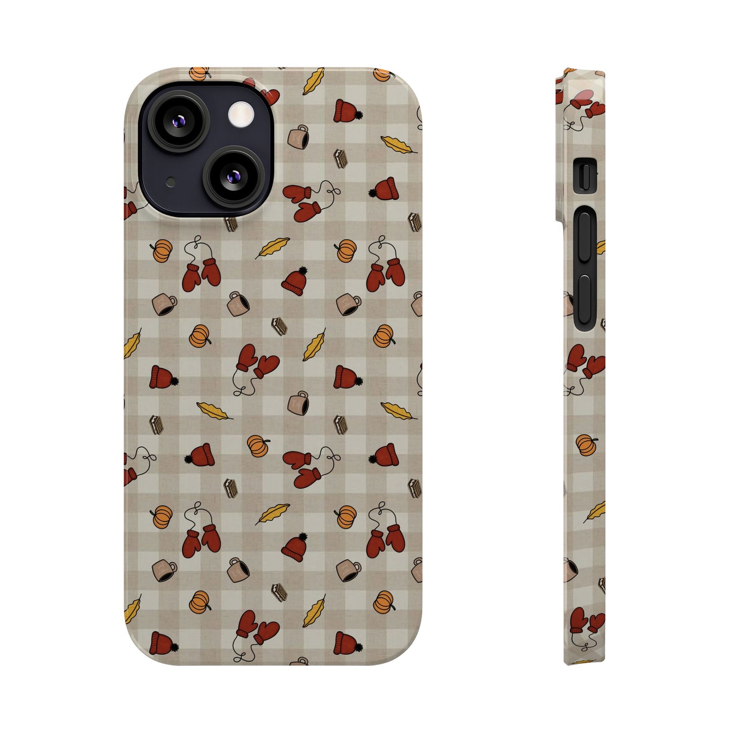 Autumn Leaves Slim Phone Case, Fall Accessories, Cute Phone Cover, Gift for Her, Seasonal Mobile Case
