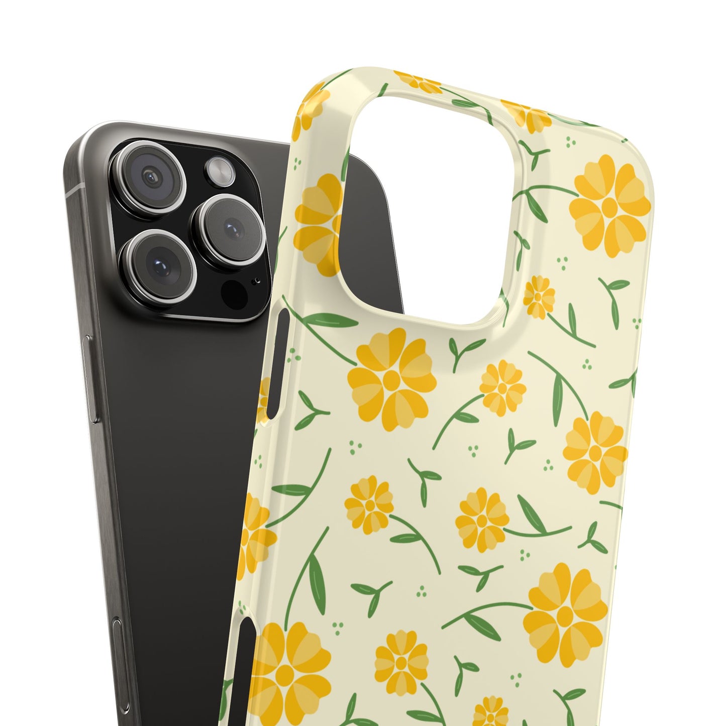 Bright Floral Slim Phone Cases, Summer Accessory, Phone Cover Gifts, Flower Print Cases, Cute Tech Accessories, Nature Lover Gift