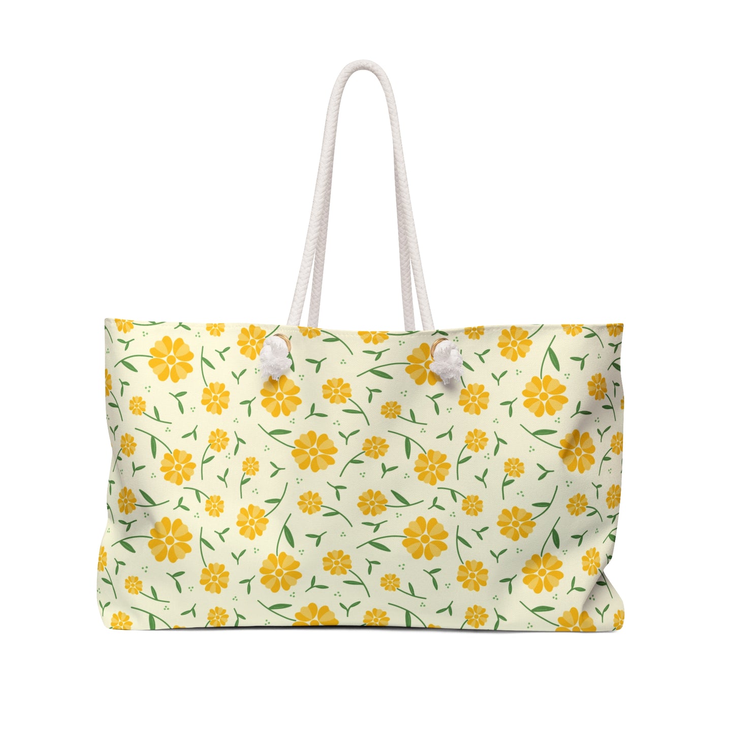Sunny Floral Weekender Bag | Beach Tote, Travel Bag, Overnight Bag, Stylish Carryall, Perfect for Vacations and Getaways