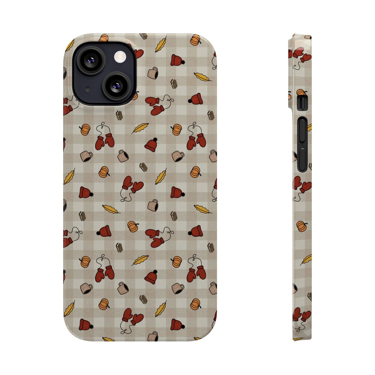 Autumn Leaves Slim Phone Case, Fall Accessories, Cute Phone Cover, Gift for Her, Seasonal Mobile Case