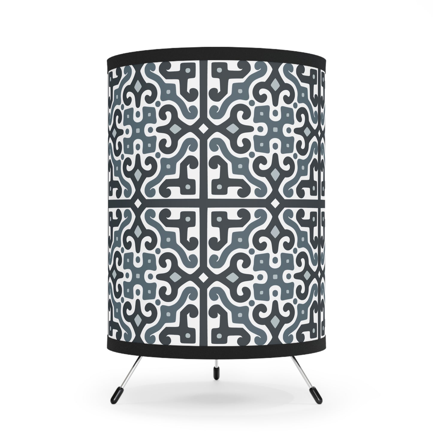 Modern Tripod Floor Lamp with High-Res Printed Shade - Stylish Lighting for Home Decor