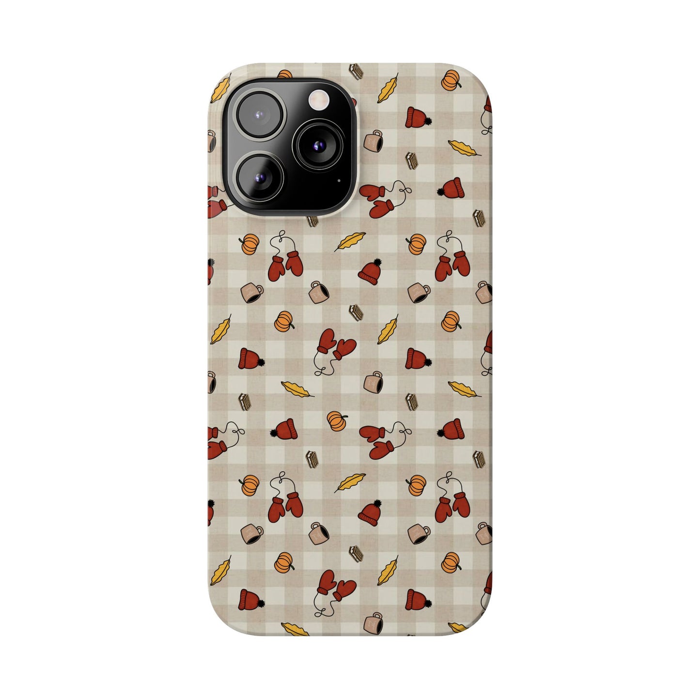 Autumn Leaves Slim Phone Case, Fall Accessories, Cute Phone Cover, Gift for Her, Seasonal Mobile Case