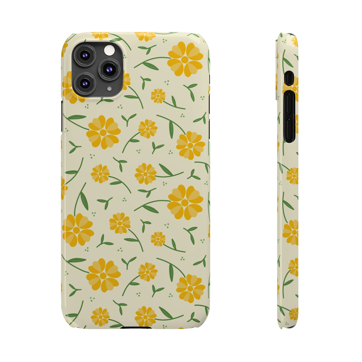 Bright Floral Slim Phone Cases, Summer Accessory, Phone Cover Gifts, Flower Print Cases, Cute Tech Accessories, Nature Lover Gift