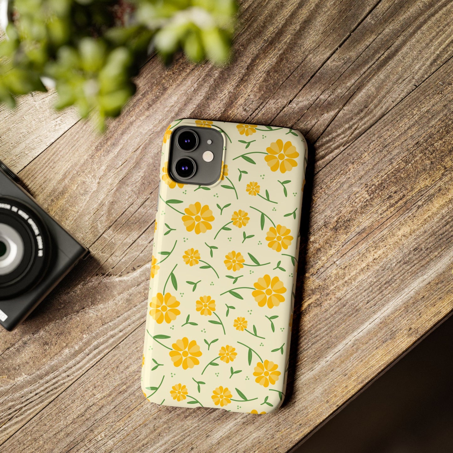 Bright Floral Slim Phone Cases, Summer Accessory, Phone Cover Gifts, Flower Print Cases, Cute Tech Accessories, Nature Lover Gift