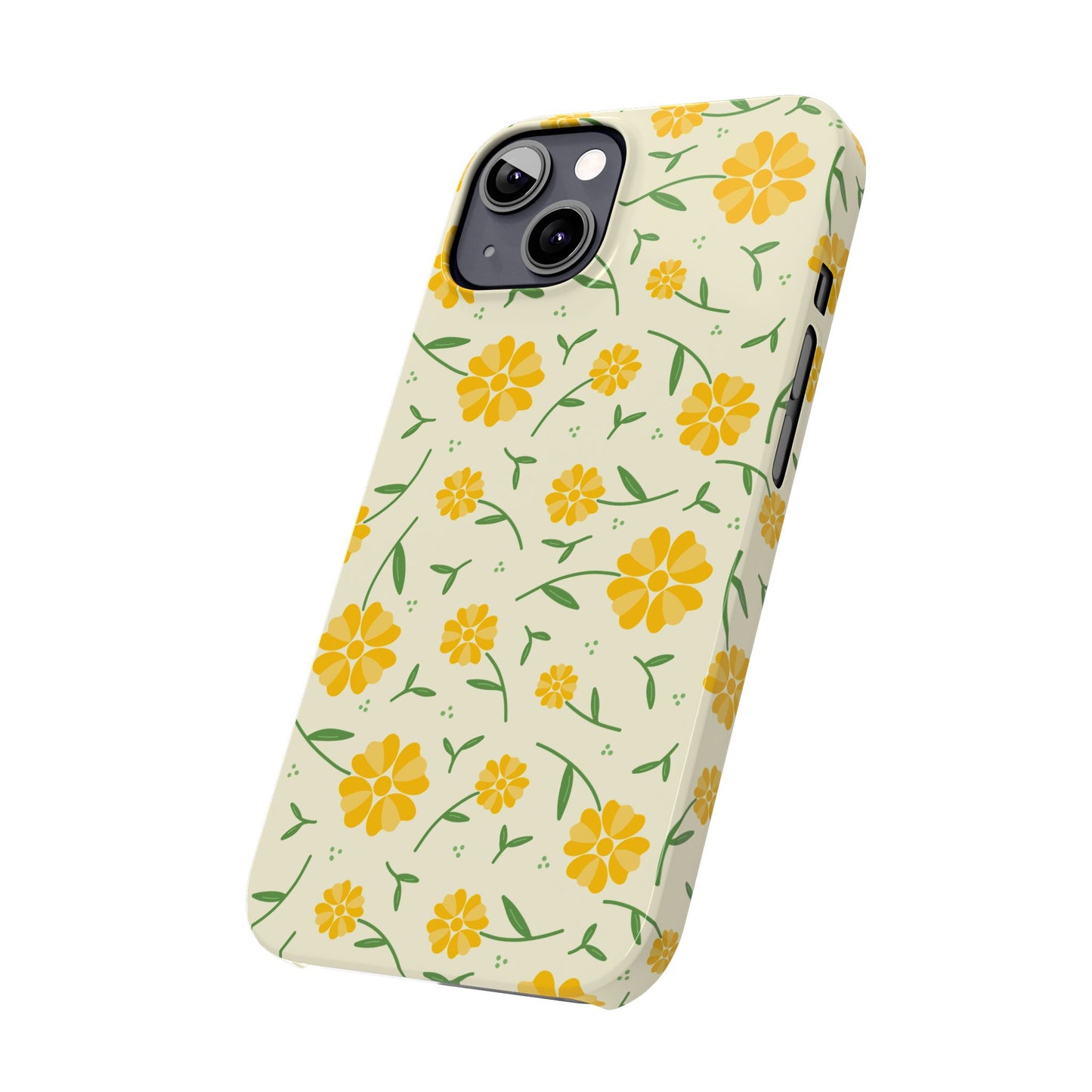 Bright Floral Slim Phone Cases, Summer Accessory, Phone Cover Gifts, Flower Print Cases, Cute Tech Accessories, Nature Lover Gift