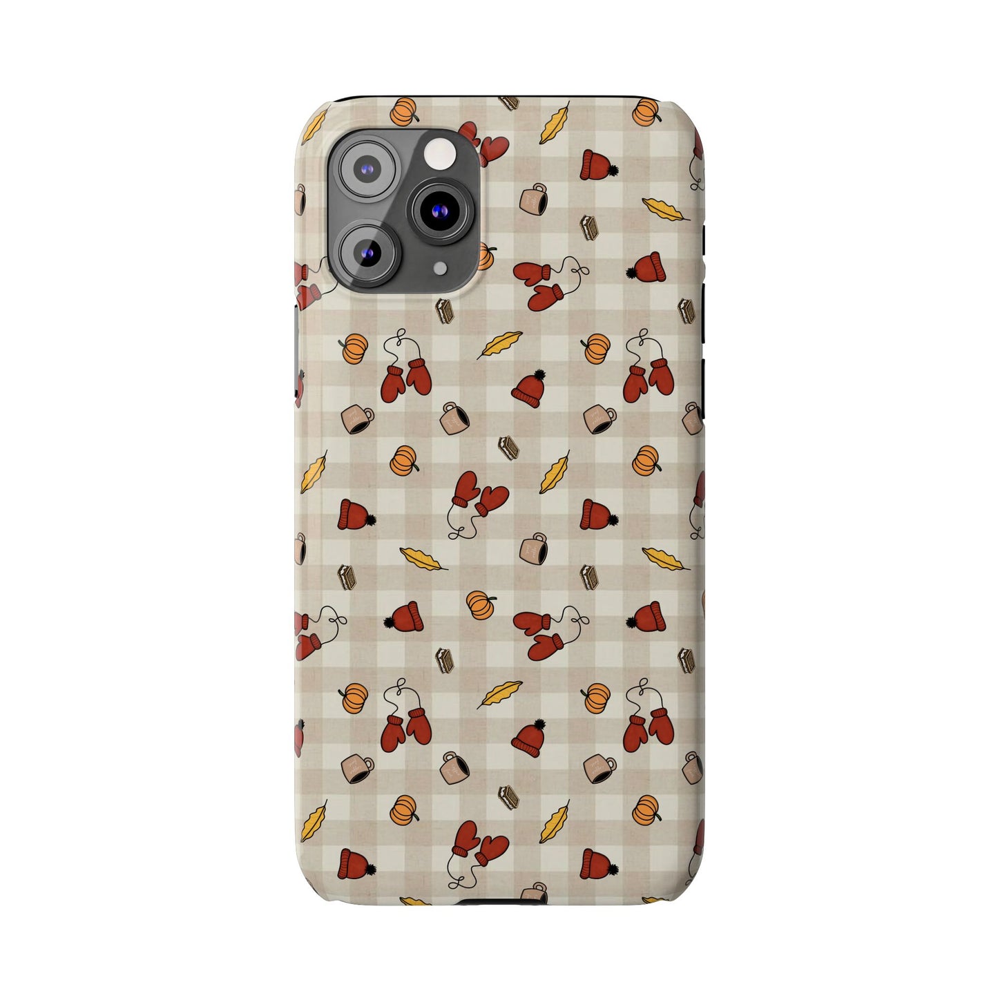 Autumn Leaves Slim Phone Case, Fall Accessories, Cute Phone Cover, Gift for Her, Seasonal Mobile Case