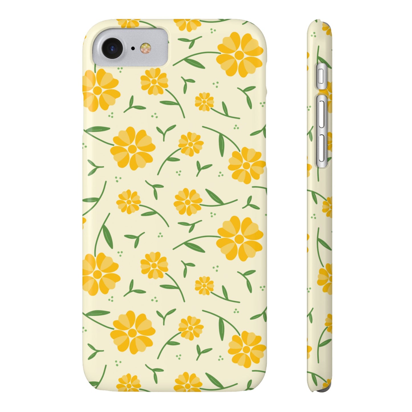 Bright Floral Slim Phone Cases, Summer Accessory, Phone Cover Gifts, Flower Print Cases, Cute Tech Accessories, Nature Lover Gift
