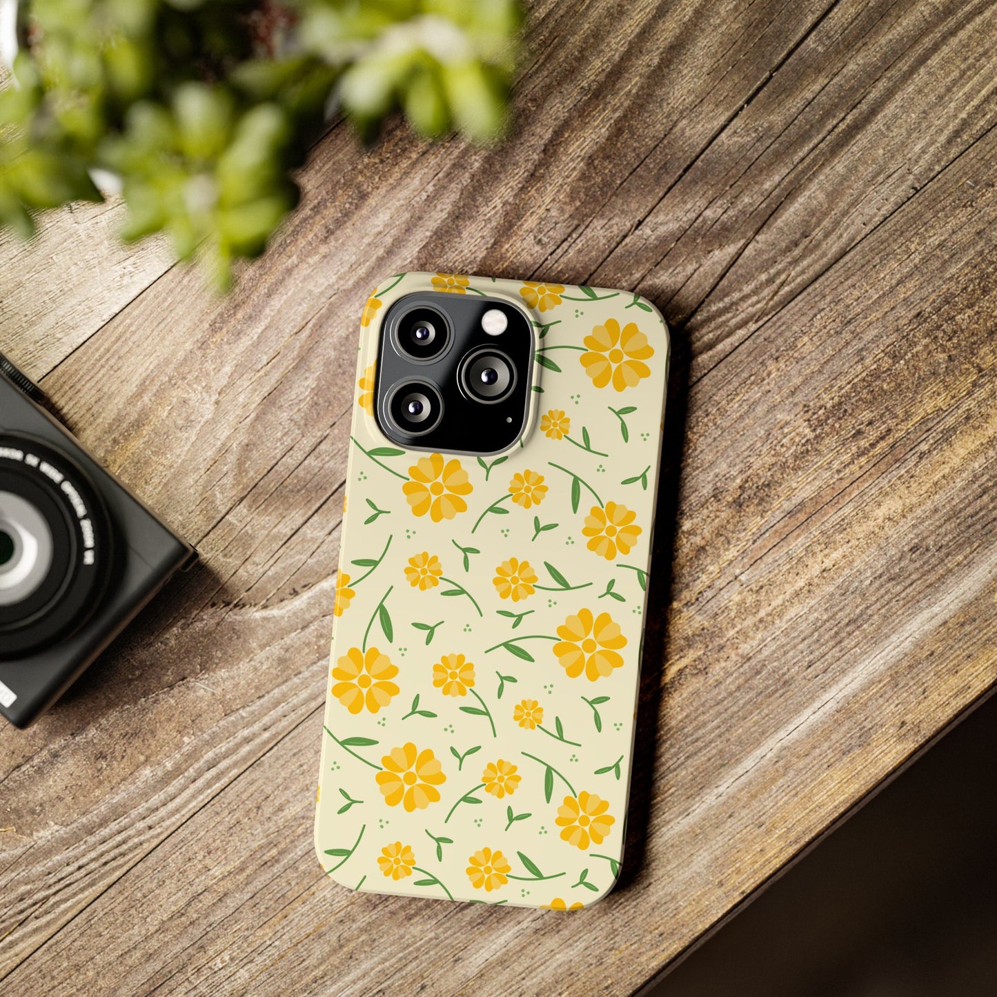 Bright Floral Slim Phone Cases, Summer Accessory, Phone Cover Gifts, Flower Print Cases, Cute Tech Accessories, Nature Lover Gift