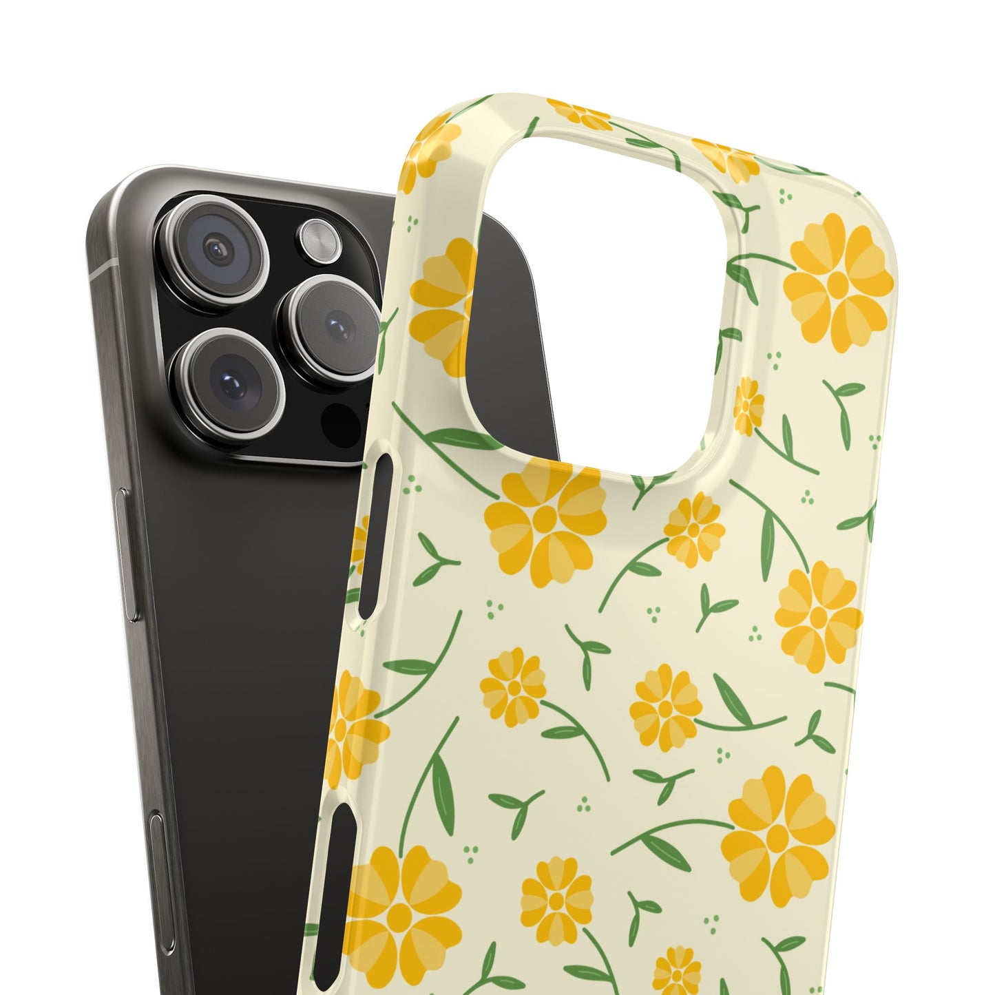 Bright Floral Slim Phone Cases, Summer Accessory, Phone Cover Gifts, Flower Print Cases, Cute Tech Accessories, Nature Lover Gift