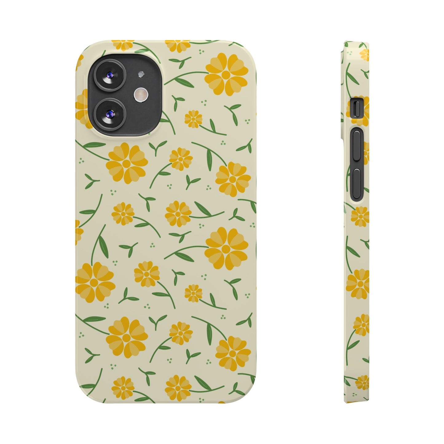 Bright Floral Slim Phone Cases, Summer Accessory, Phone Cover Gifts, Flower Print Cases, Cute Tech Accessories, Nature Lover Gift