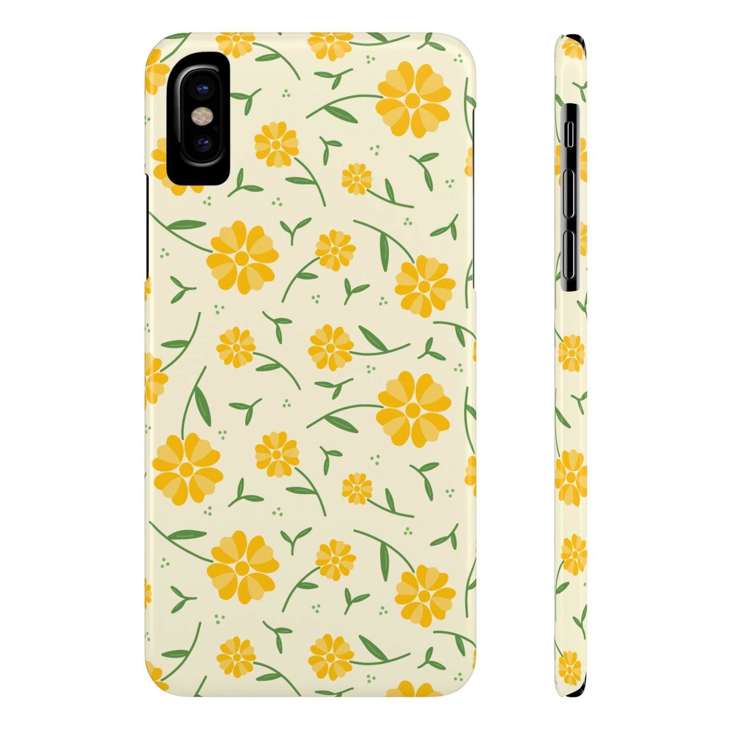 Bright Floral Slim Phone Cases, Summer Accessory, Phone Cover Gifts, Flower Print Cases, Cute Tech Accessories, Nature Lover Gift