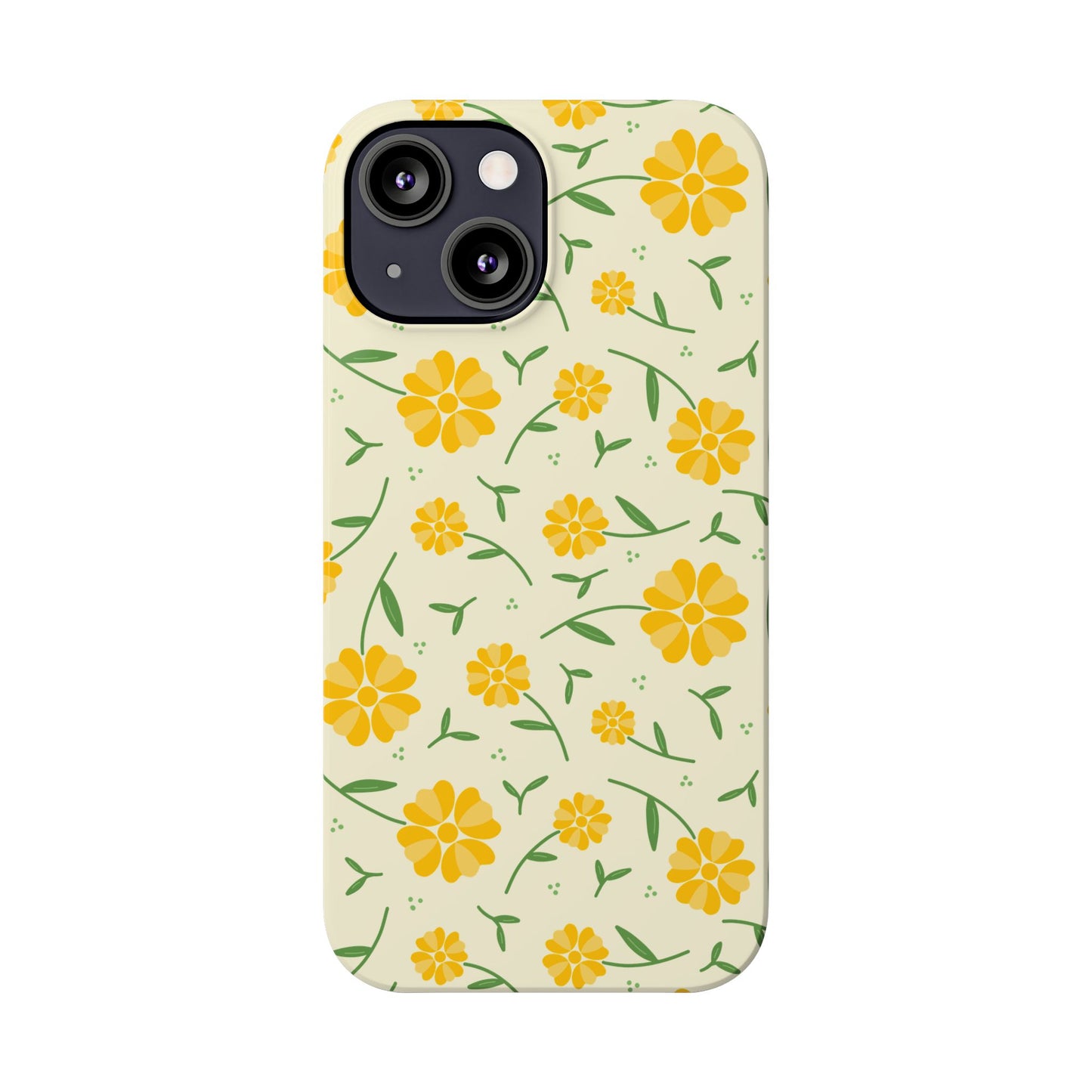 Bright Floral Slim Phone Cases, Summer Accessory, Phone Cover Gifts, Flower Print Cases, Cute Tech Accessories, Nature Lover Gift