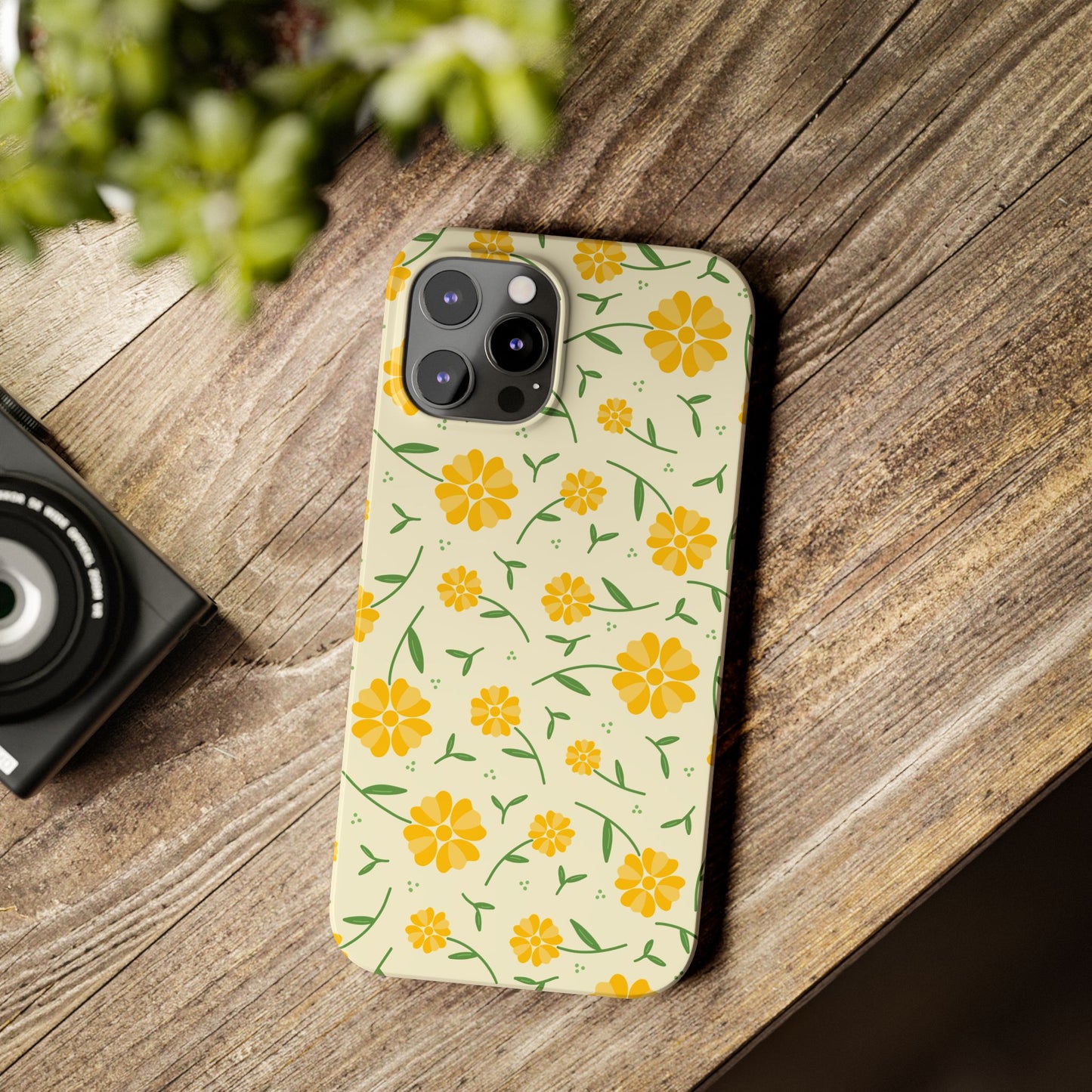Bright Floral Slim Phone Cases, Summer Accessory, Phone Cover Gifts, Flower Print Cases, Cute Tech Accessories, Nature Lover Gift