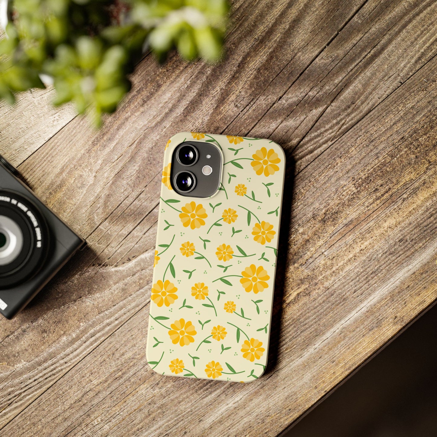 Bright Floral Slim Phone Cases, Summer Accessory, Phone Cover Gifts, Flower Print Cases, Cute Tech Accessories, Nature Lover Gift