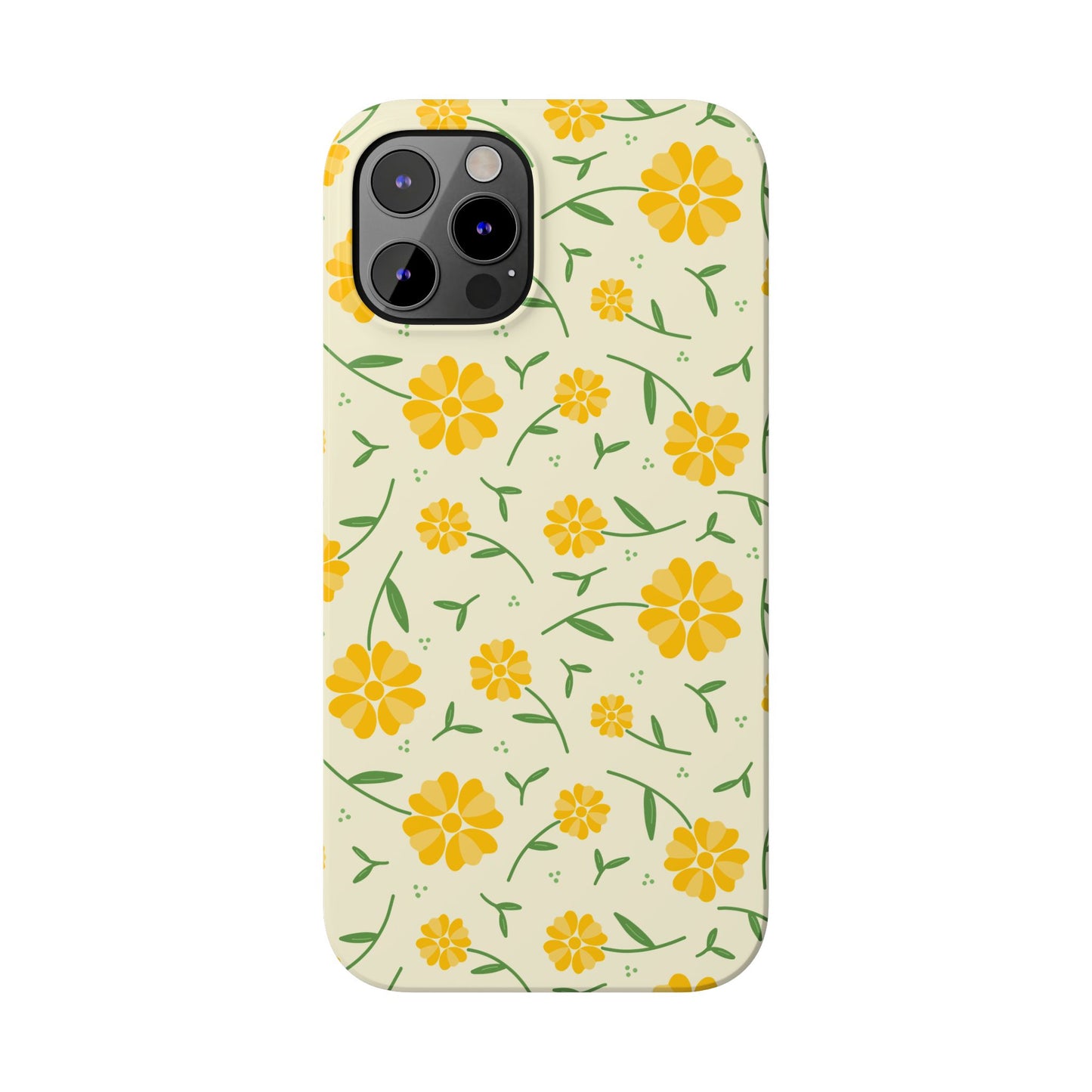 Bright Floral Slim Phone Cases, Summer Accessory, Phone Cover Gifts, Flower Print Cases, Cute Tech Accessories, Nature Lover Gift