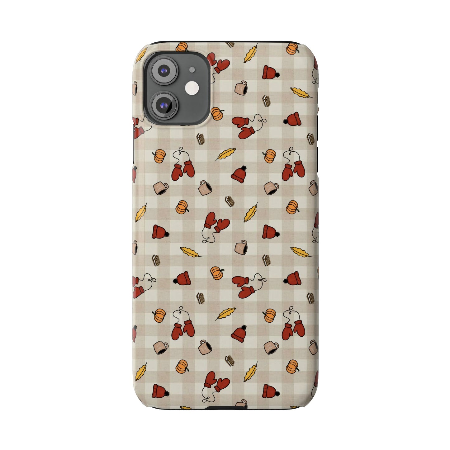 Autumn Leaves Slim Phone Case, Fall Accessories, Cute Phone Cover, Gift for Her, Seasonal Mobile Case