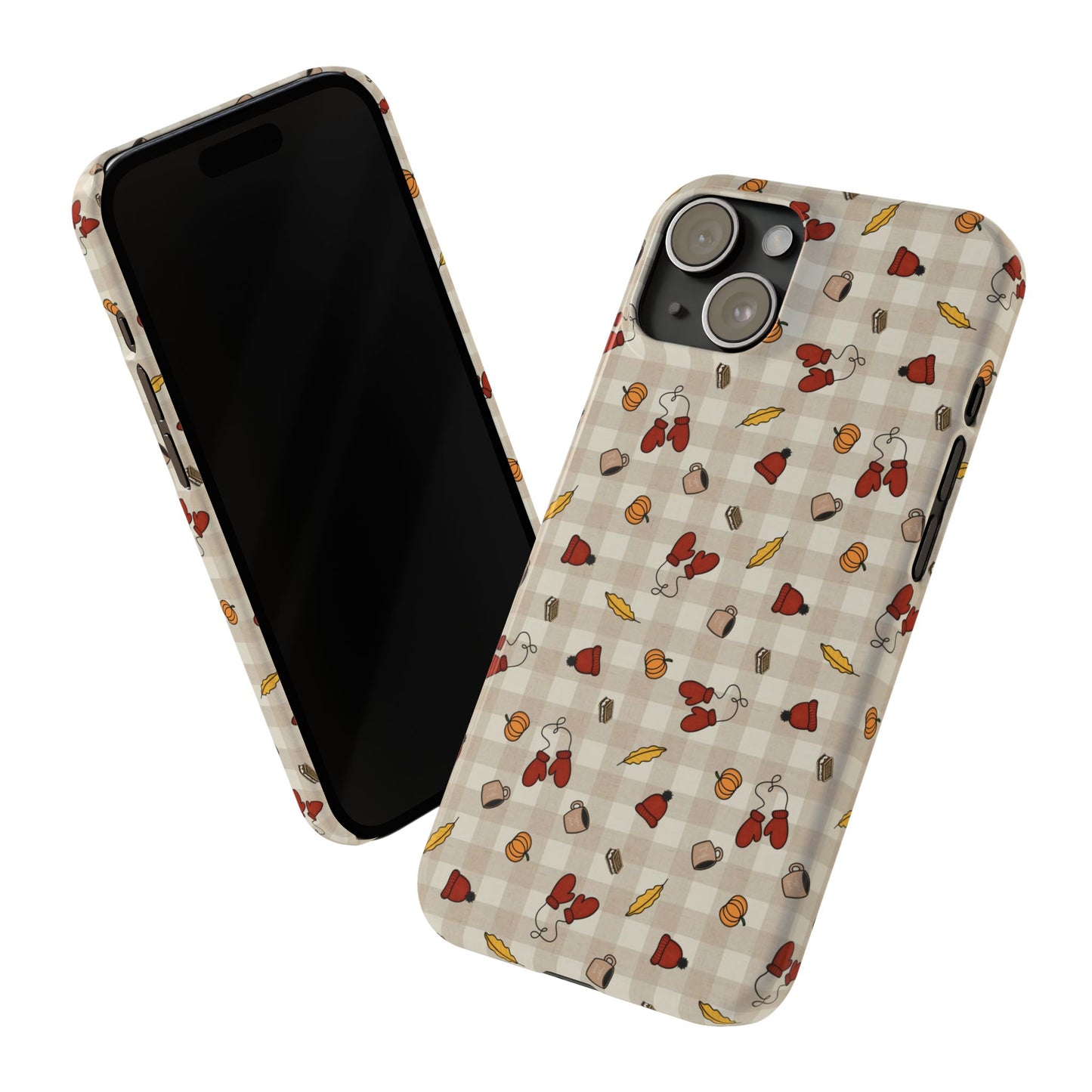 Autumn Leaves Slim Phone Case, Fall Accessories, Cute Phone Cover, Gift for Her, Seasonal Mobile Case