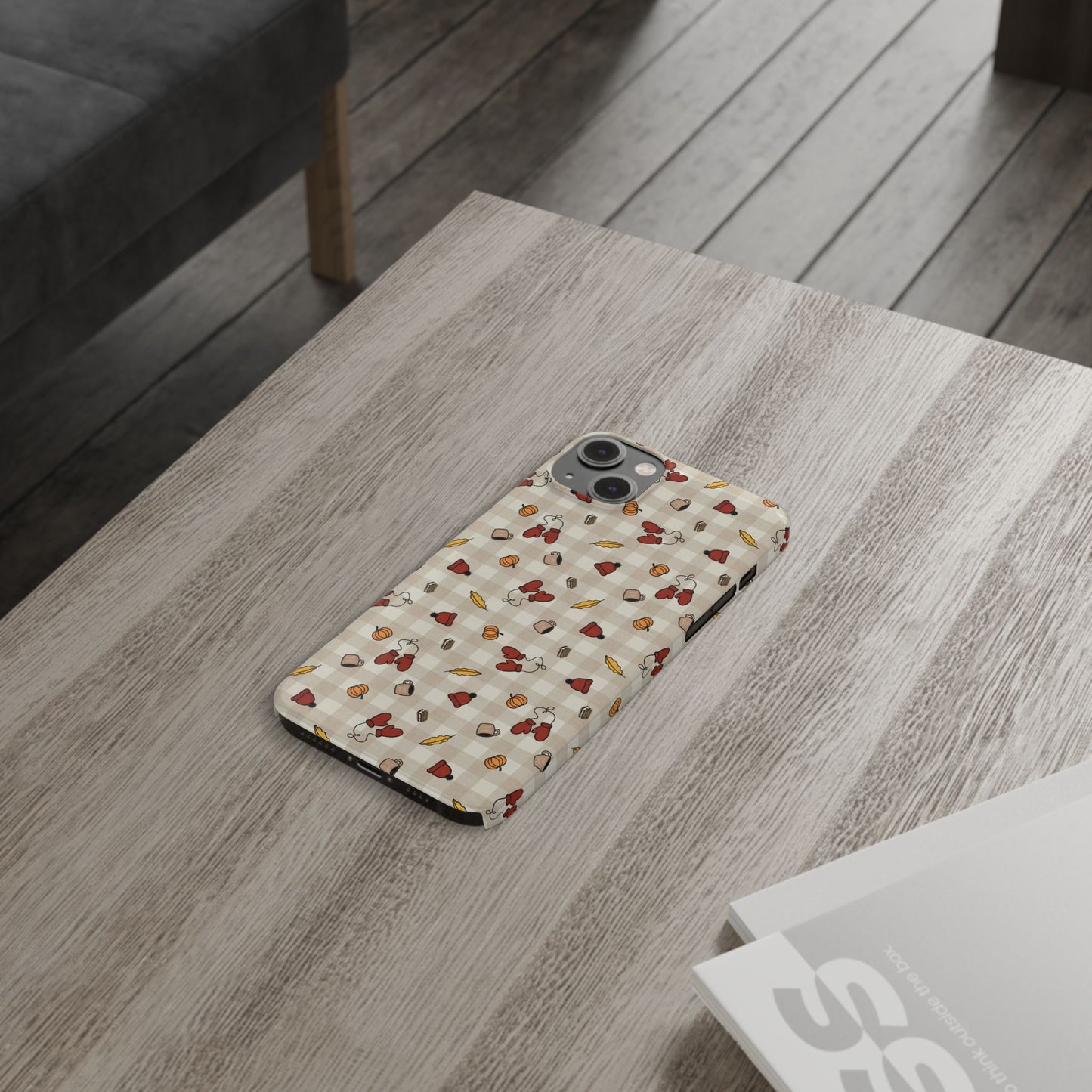 Autumn Leaves Slim Phone Case, Fall Accessories, Cute Phone Cover, Gift for Her, Seasonal Mobile Case