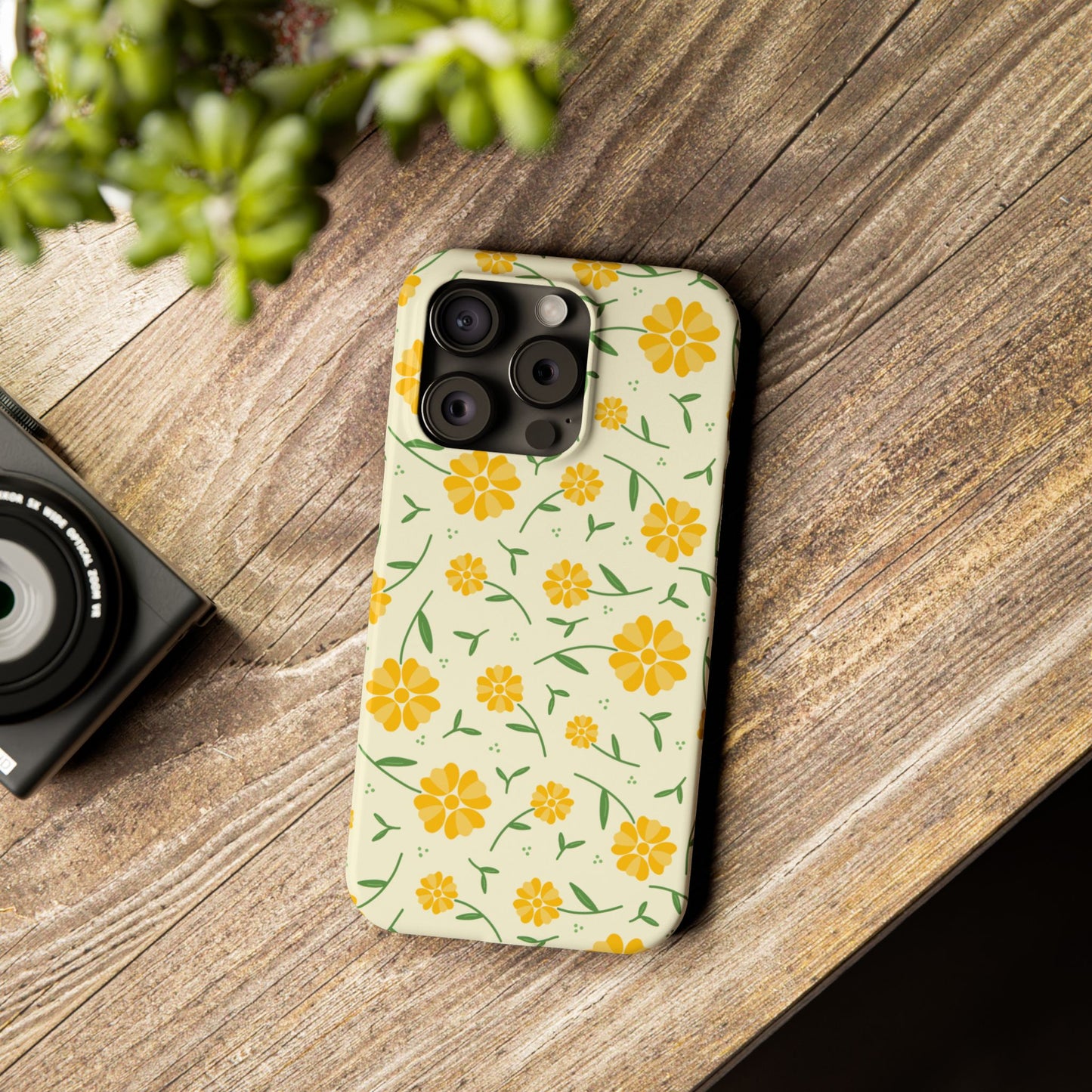 Bright Floral Slim Phone Cases, Summer Accessory, Phone Cover Gifts, Flower Print Cases, Cute Tech Accessories, Nature Lover Gift