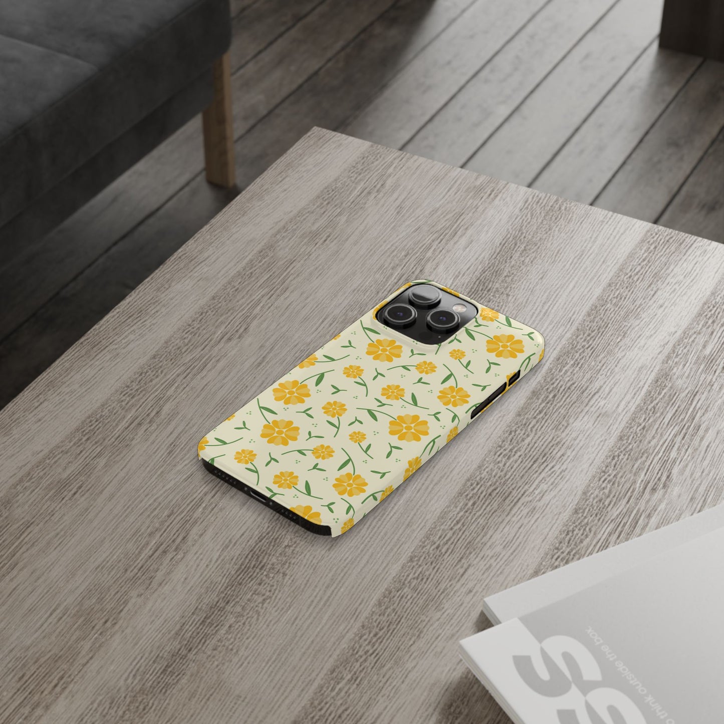 Bright Floral Slim Phone Cases, Summer Accessory, Phone Cover Gifts, Flower Print Cases, Cute Tech Accessories, Nature Lover Gift