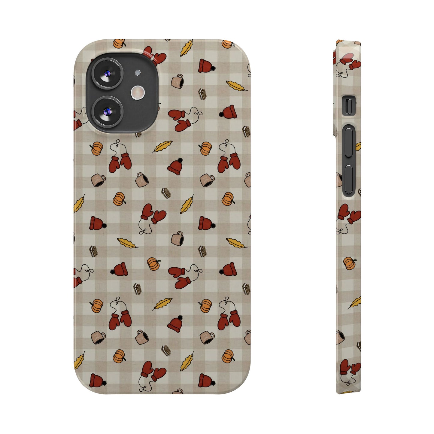 Autumn Leaves Slim Phone Case, Fall Accessories, Cute Phone Cover, Gift for Her, Seasonal Mobile Case