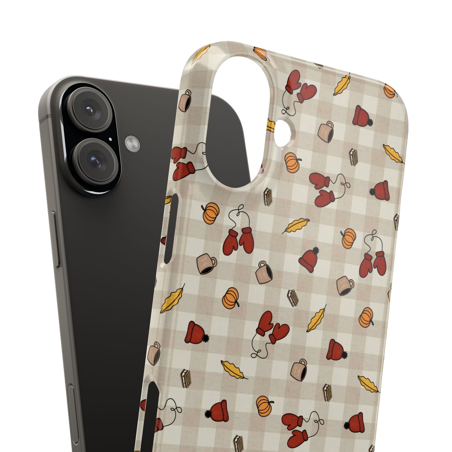 Autumn Leaves Slim Phone Case, Fall Accessories, Cute Phone Cover, Gift for Her, Seasonal Mobile Case