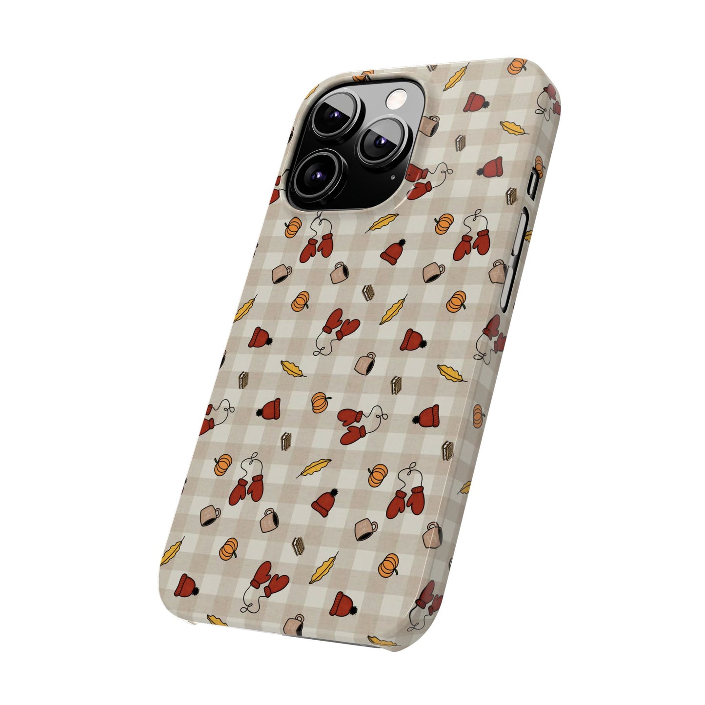 Autumn Leaves Slim Phone Case, Fall Accessories, Cute Phone Cover, Gift for Her, Seasonal Mobile Case