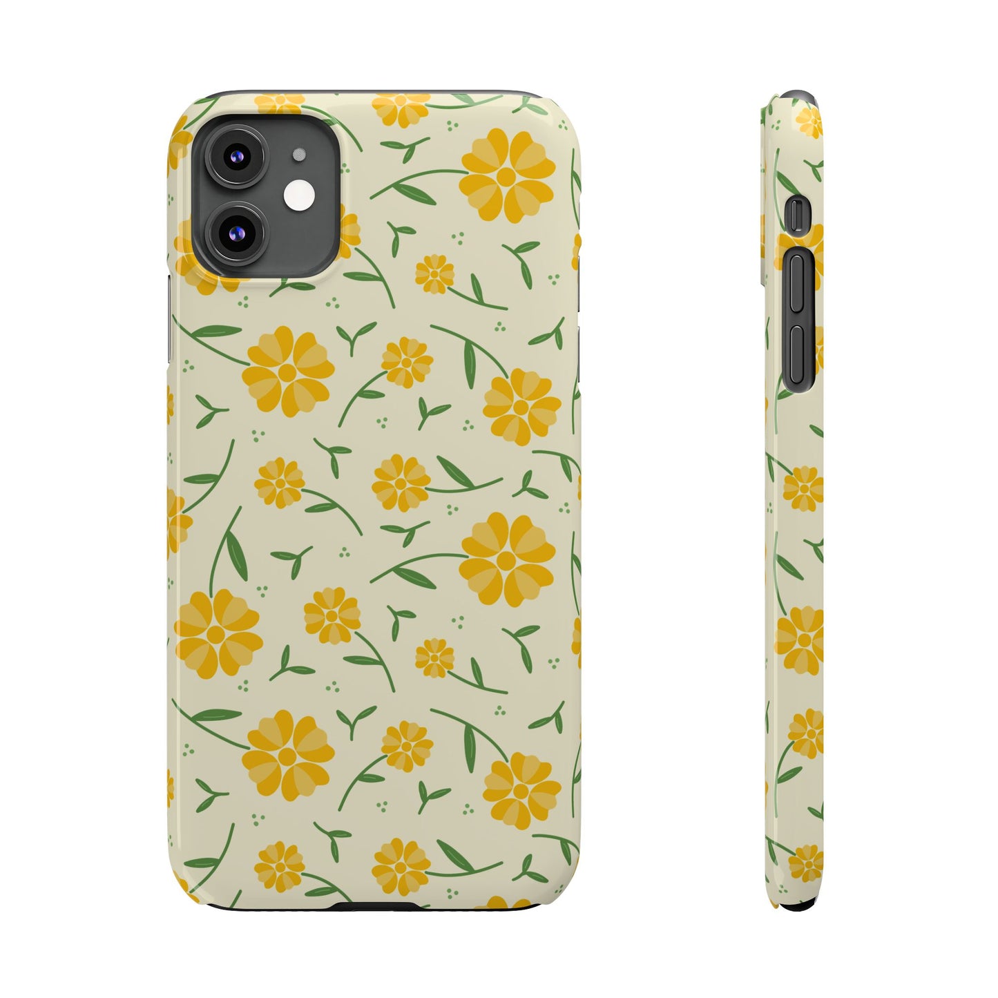 Bright Floral Slim Phone Cases, Summer Accessory, Phone Cover Gifts, Flower Print Cases, Cute Tech Accessories, Nature Lover Gift
