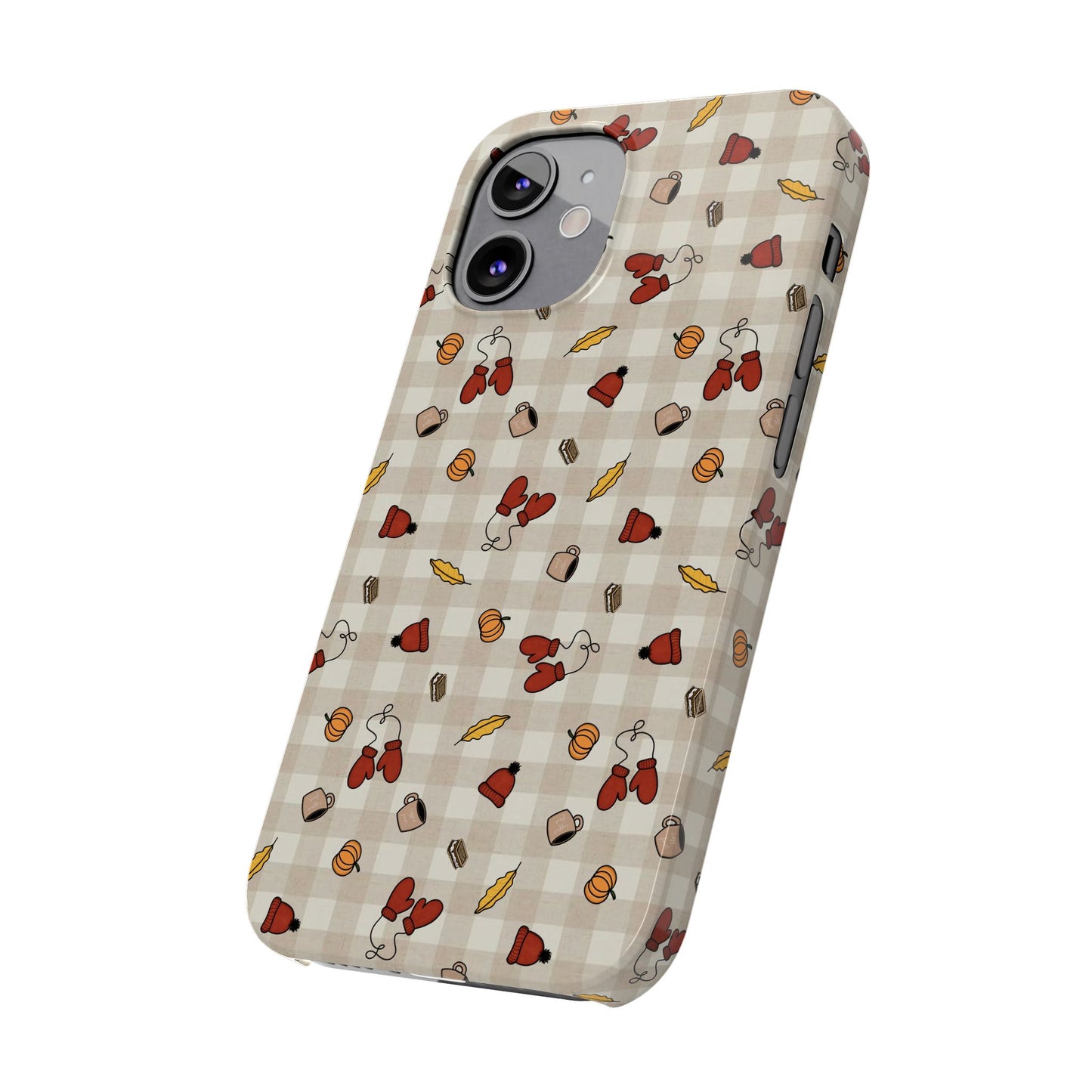 Autumn Leaves Slim Phone Case, Fall Accessories, Cute Phone Cover, Gift for Her, Seasonal Mobile Case