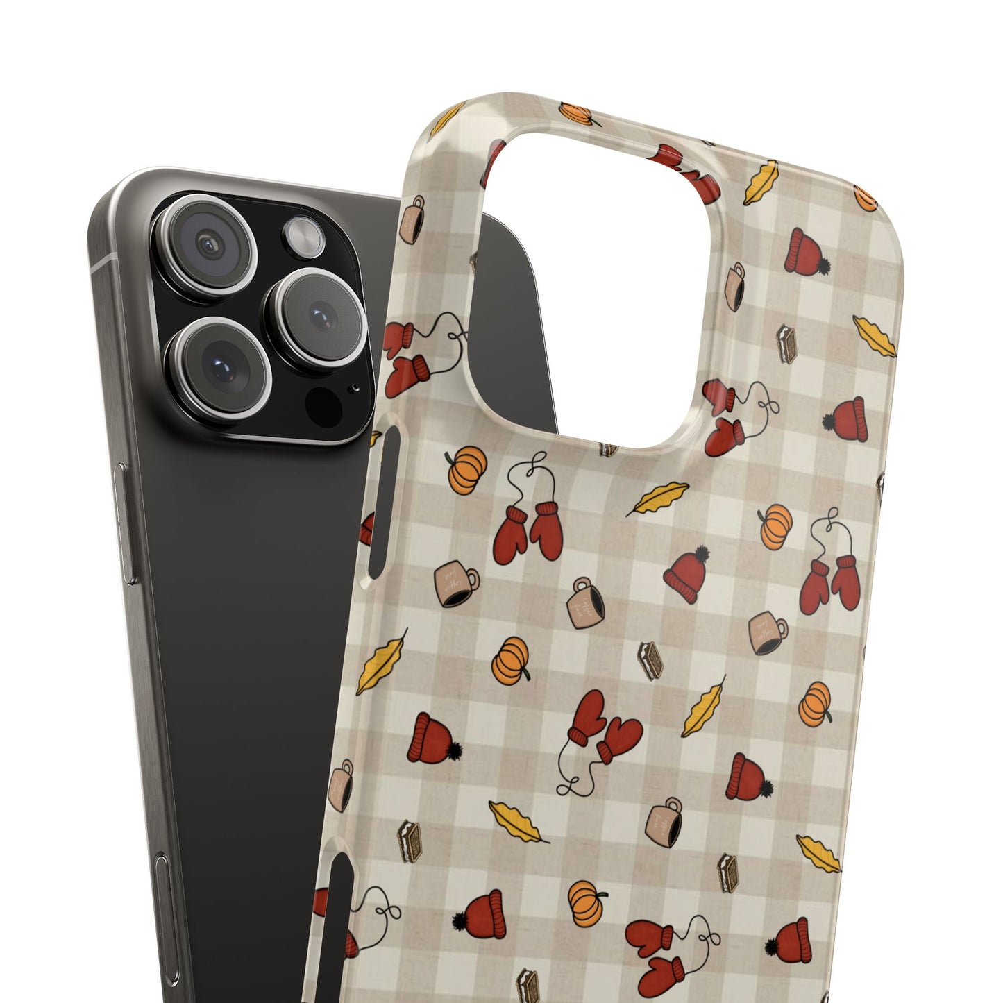 Autumn Leaves Slim Phone Case, Fall Accessories, Cute Phone Cover, Gift for Her, Seasonal Mobile Case