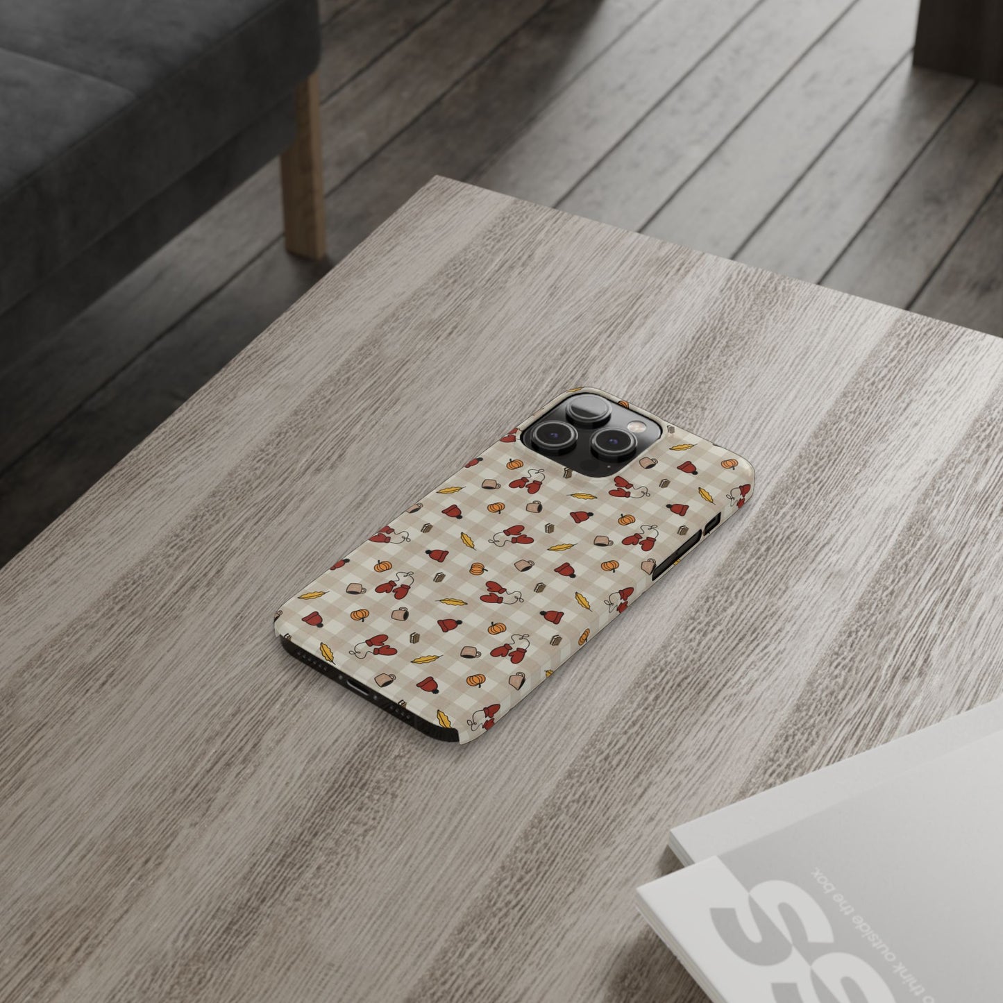 Autumn Leaves Slim Phone Case, Fall Accessories, Cute Phone Cover, Gift for Her, Seasonal Mobile Case