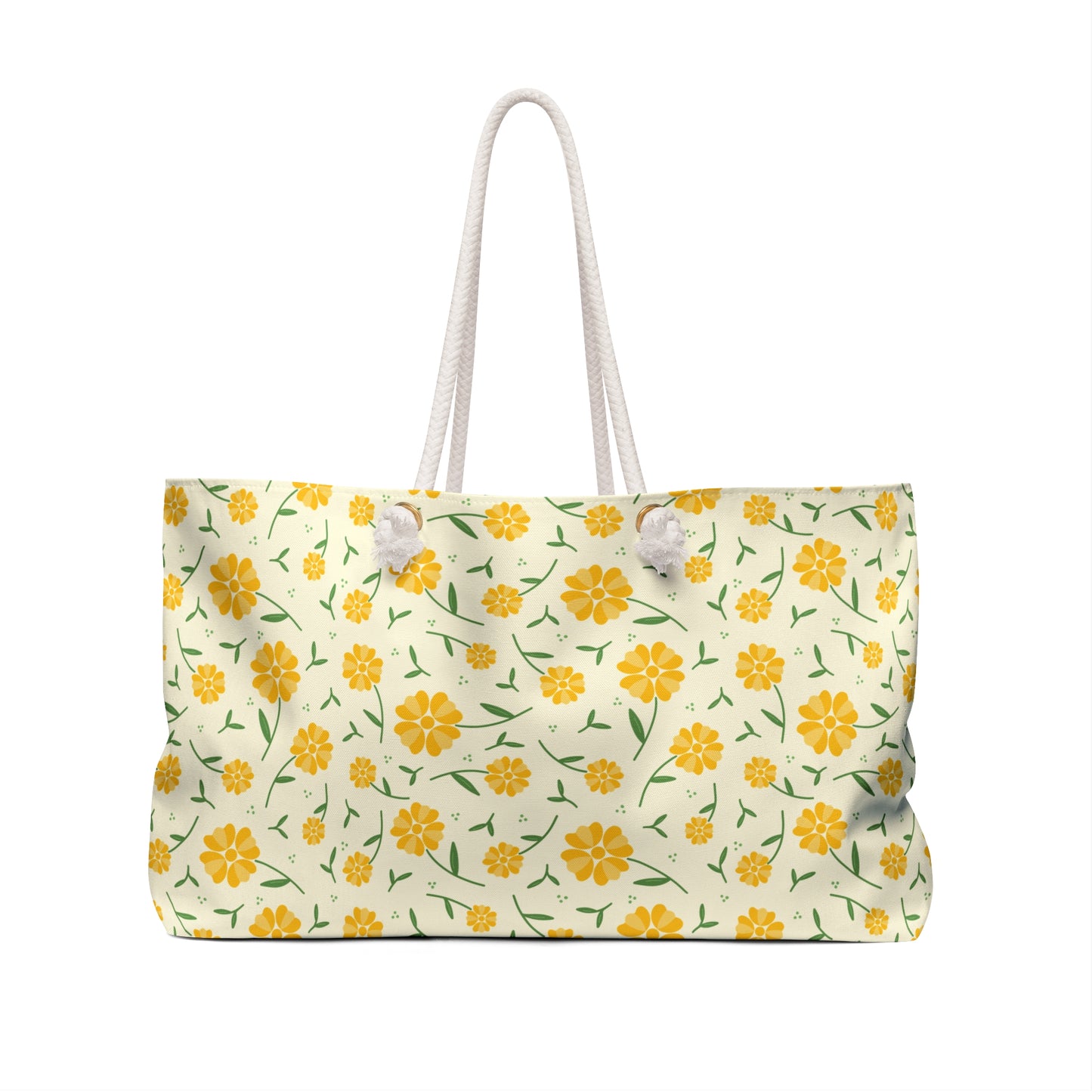 Sunny Floral Weekender Bag | Beach Tote, Travel Bag, Overnight Bag, Stylish Carryall, Perfect for Vacations and Getaways