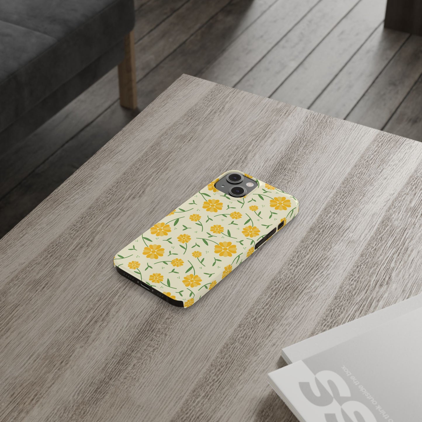 Bright Floral Slim Phone Cases, Summer Accessory, Phone Cover Gifts, Flower Print Cases, Cute Tech Accessories, Nature Lover Gift