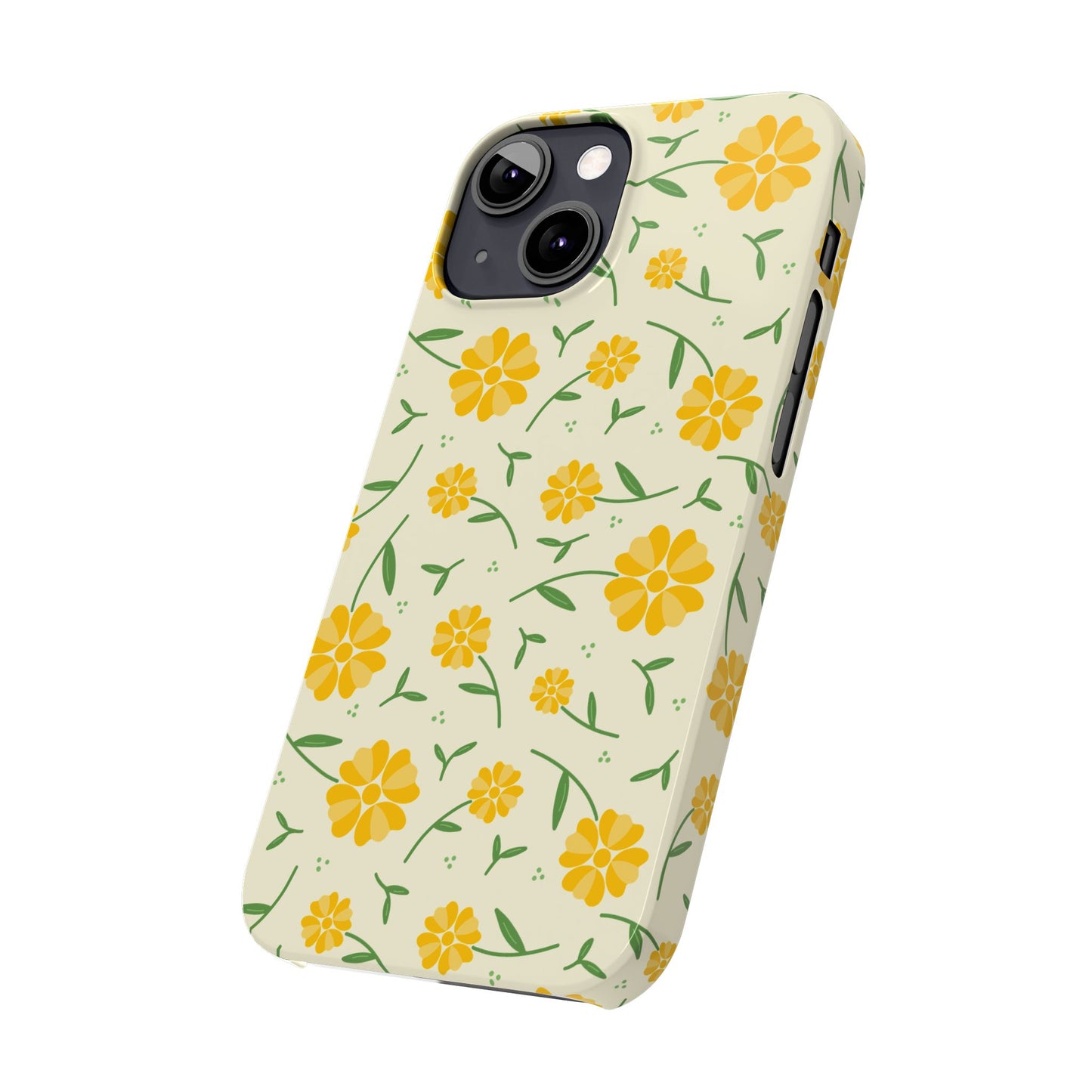 Bright Floral Slim Phone Cases, Summer Accessory, Phone Cover Gifts, Flower Print Cases, Cute Tech Accessories, Nature Lover Gift