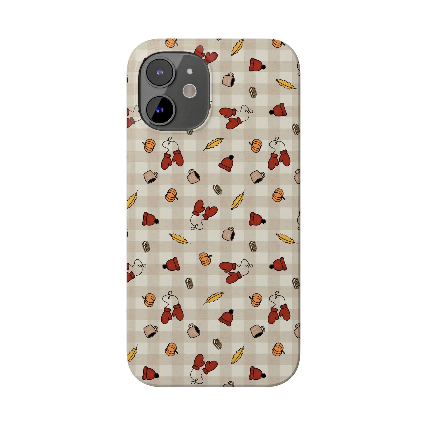 Autumn Leaves Slim Phone Case, Fall Accessories, Cute Phone Cover, Gift for Her, Seasonal Mobile Case