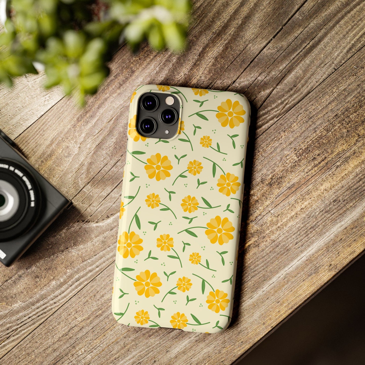 Bright Floral Slim Phone Cases, Summer Accessory, Phone Cover Gifts, Flower Print Cases, Cute Tech Accessories, Nature Lover Gift