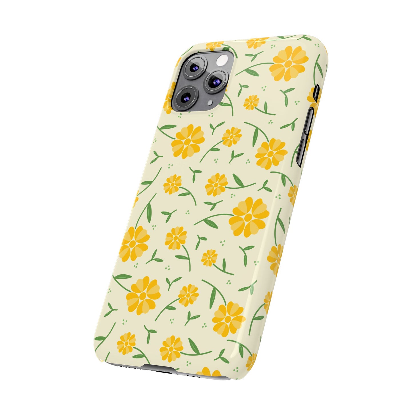 Bright Floral Slim Phone Cases, Summer Accessory, Phone Cover Gifts, Flower Print Cases, Cute Tech Accessories, Nature Lover Gift
