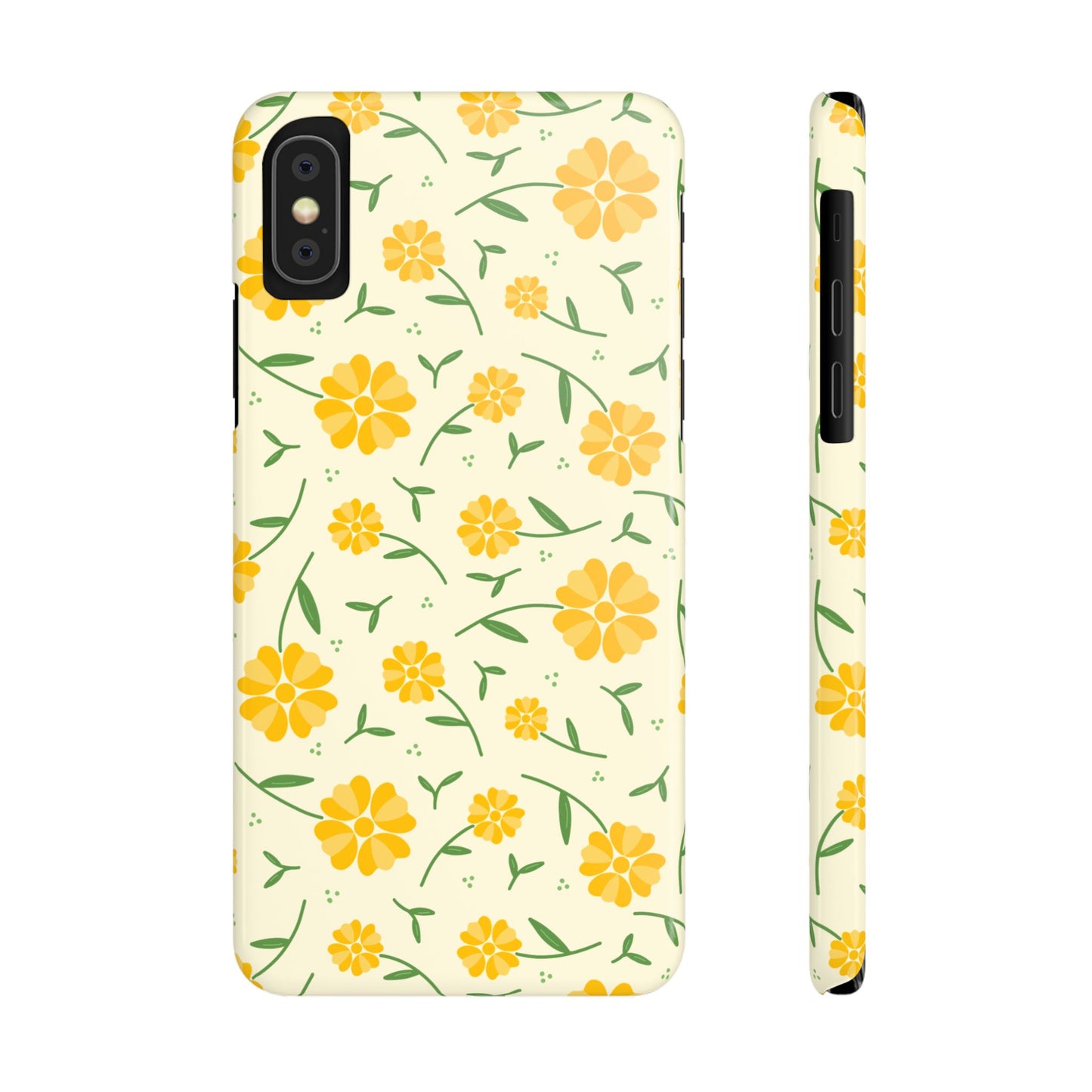Bright Floral Slim Phone Cases, Summer Accessory, Phone Cover Gifts, Flower Print Cases, Cute Tech Accessories, Nature Lover Gift